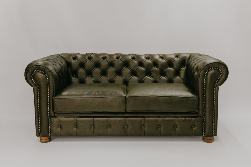 Dorne Leather Chesterfield Couch
