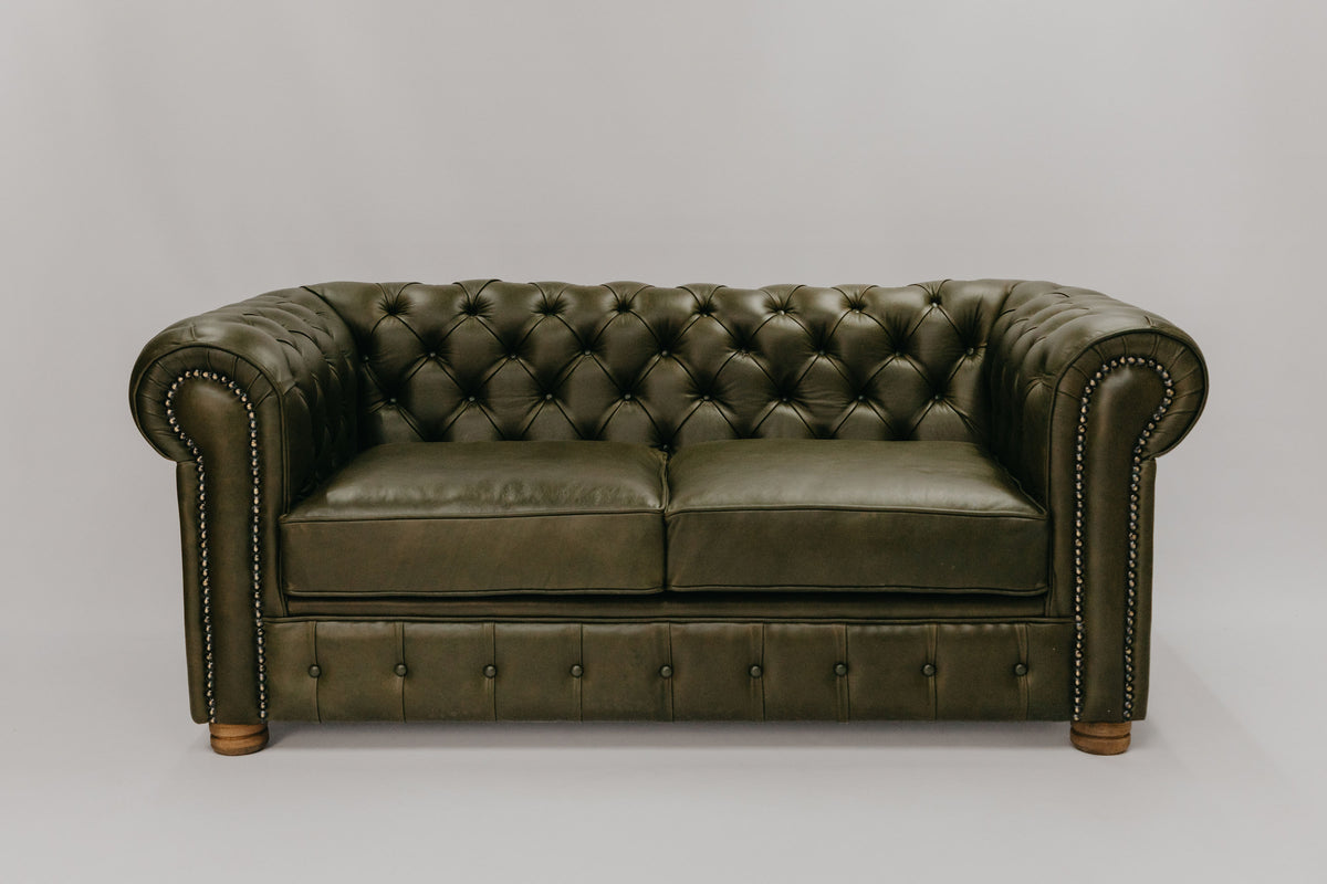 Dorne Leather Chesterfield Couch