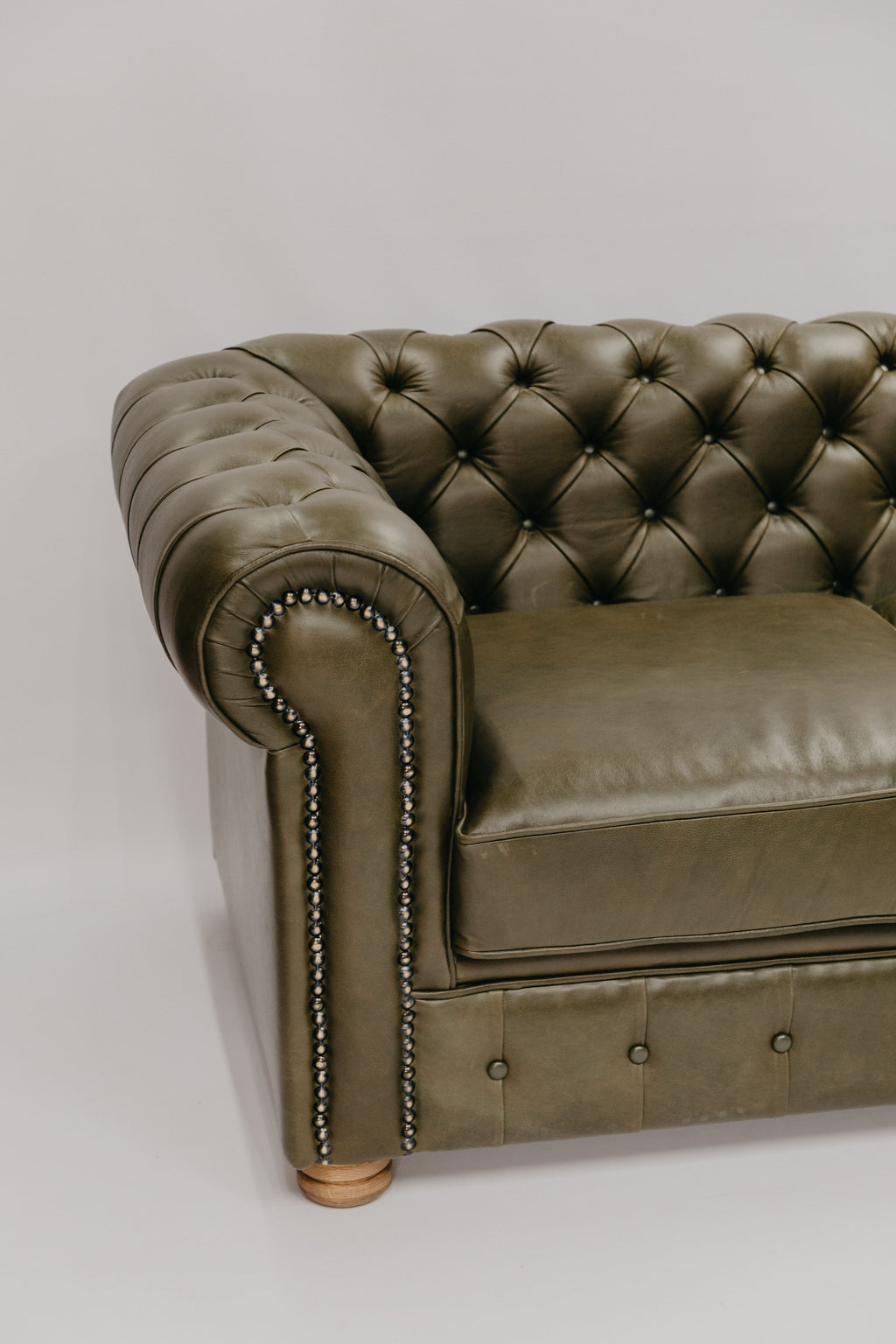 Dorne Leather Chesterfield Couch