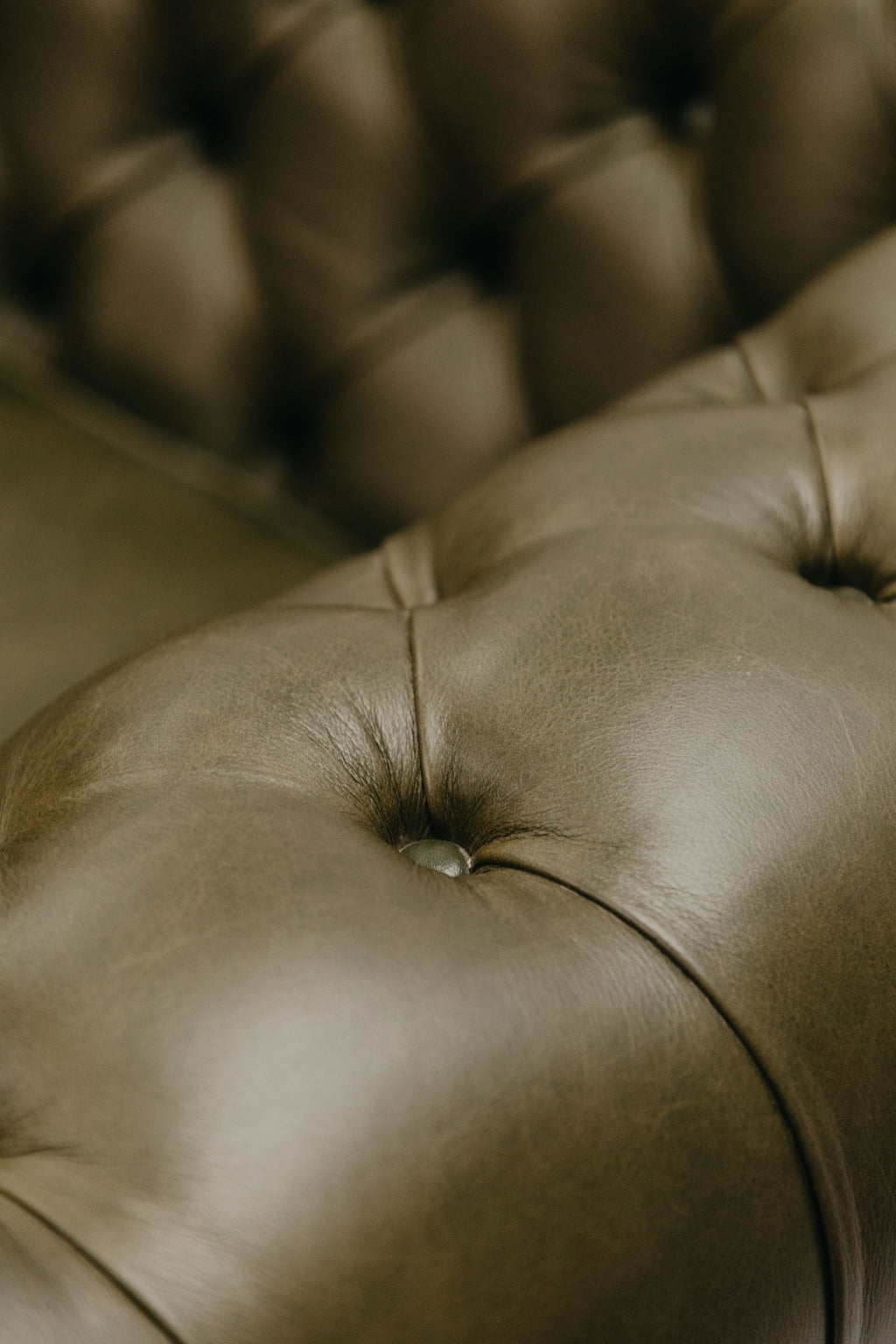 Dorne Leather Chesterfield Couch