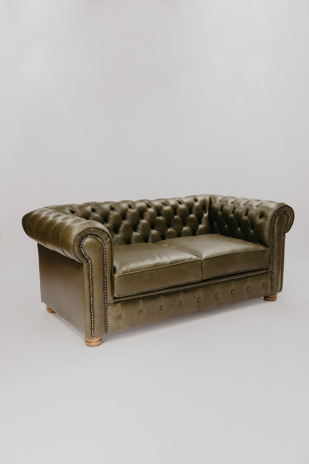 Dorne Leather Chesterfield Couch